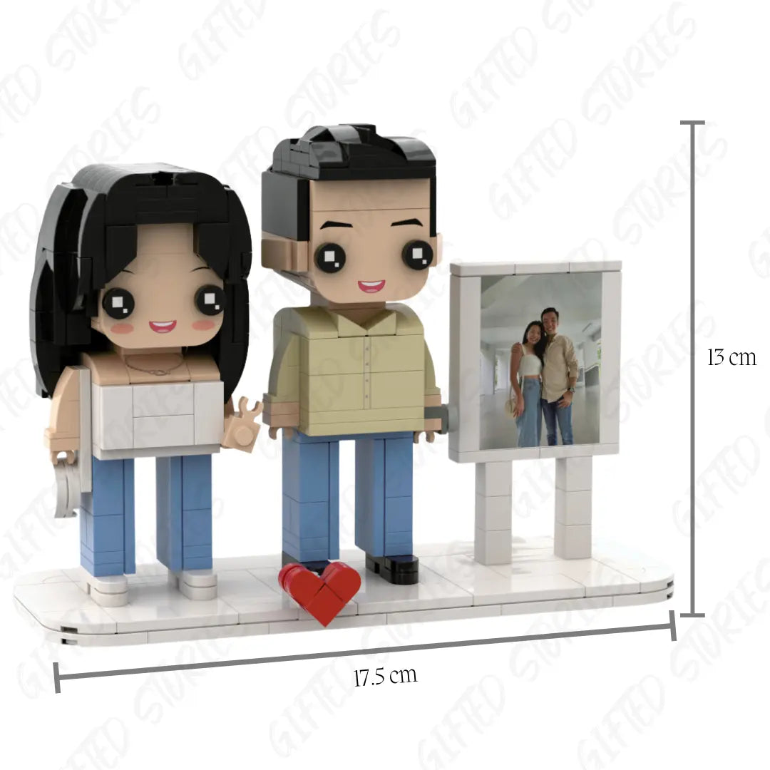 mini custom couple figurine measurement