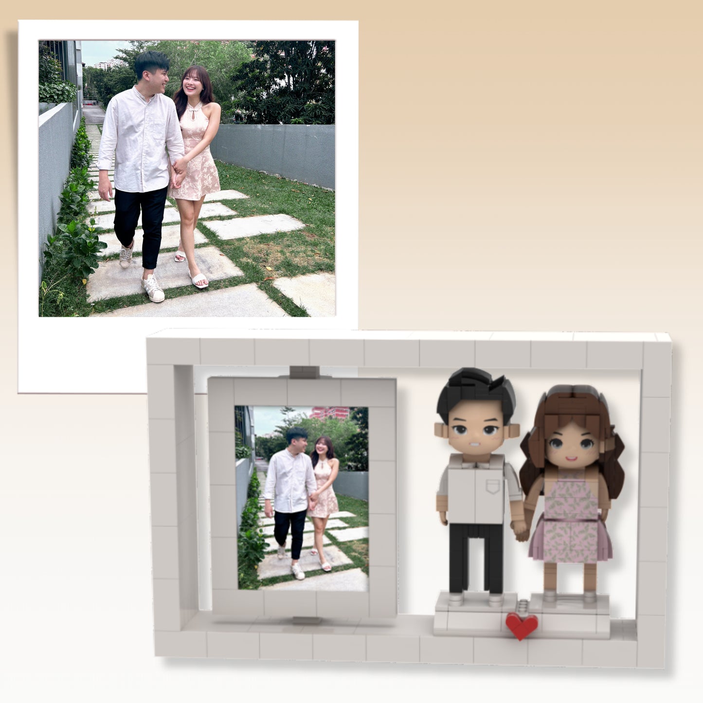 (Precious Times) Custom Block Buddy - White Photo Frame