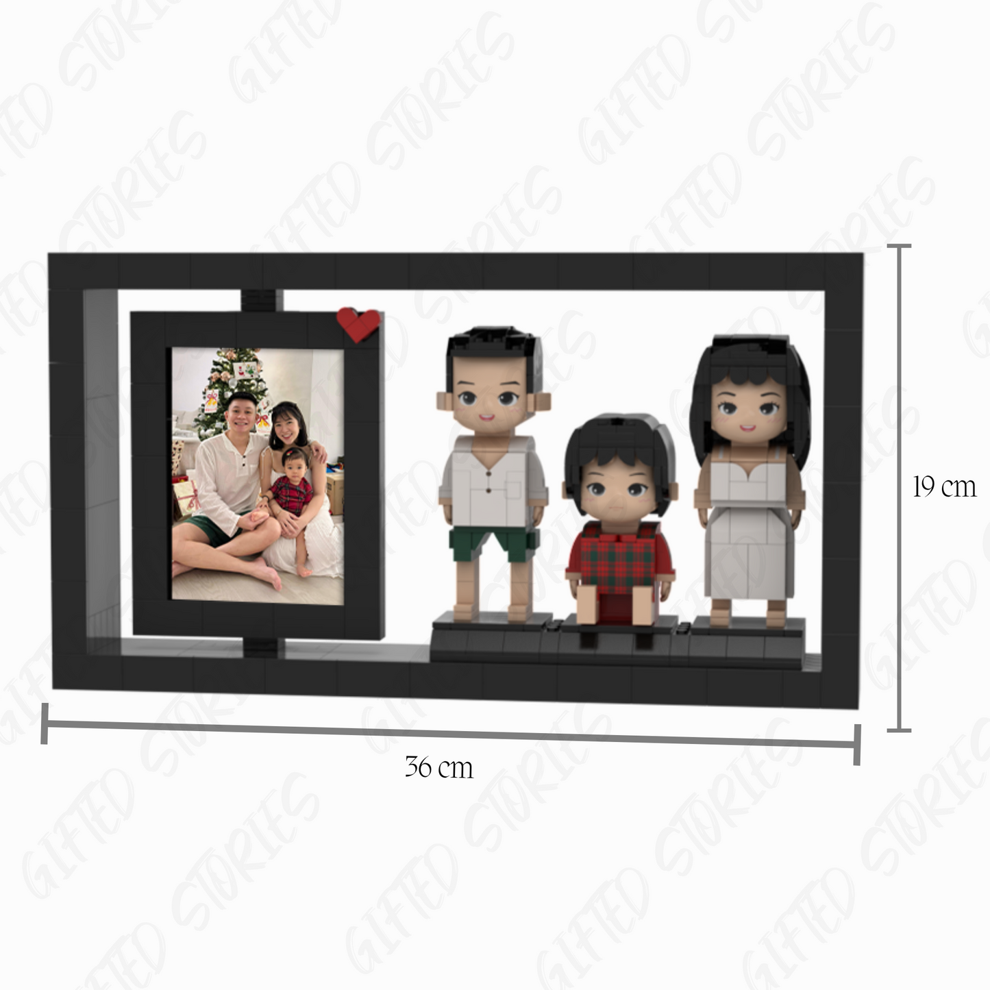 (Friends and Family) Customised Block Buddy - Black Frame with Border