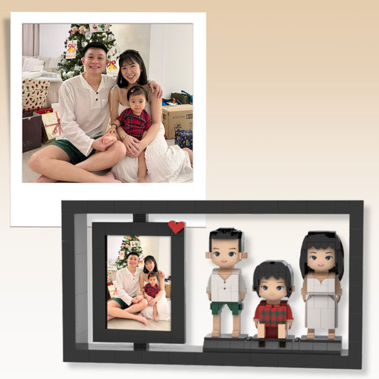 (Friends and Family) Customised Block Buddy - Black Frame with Border