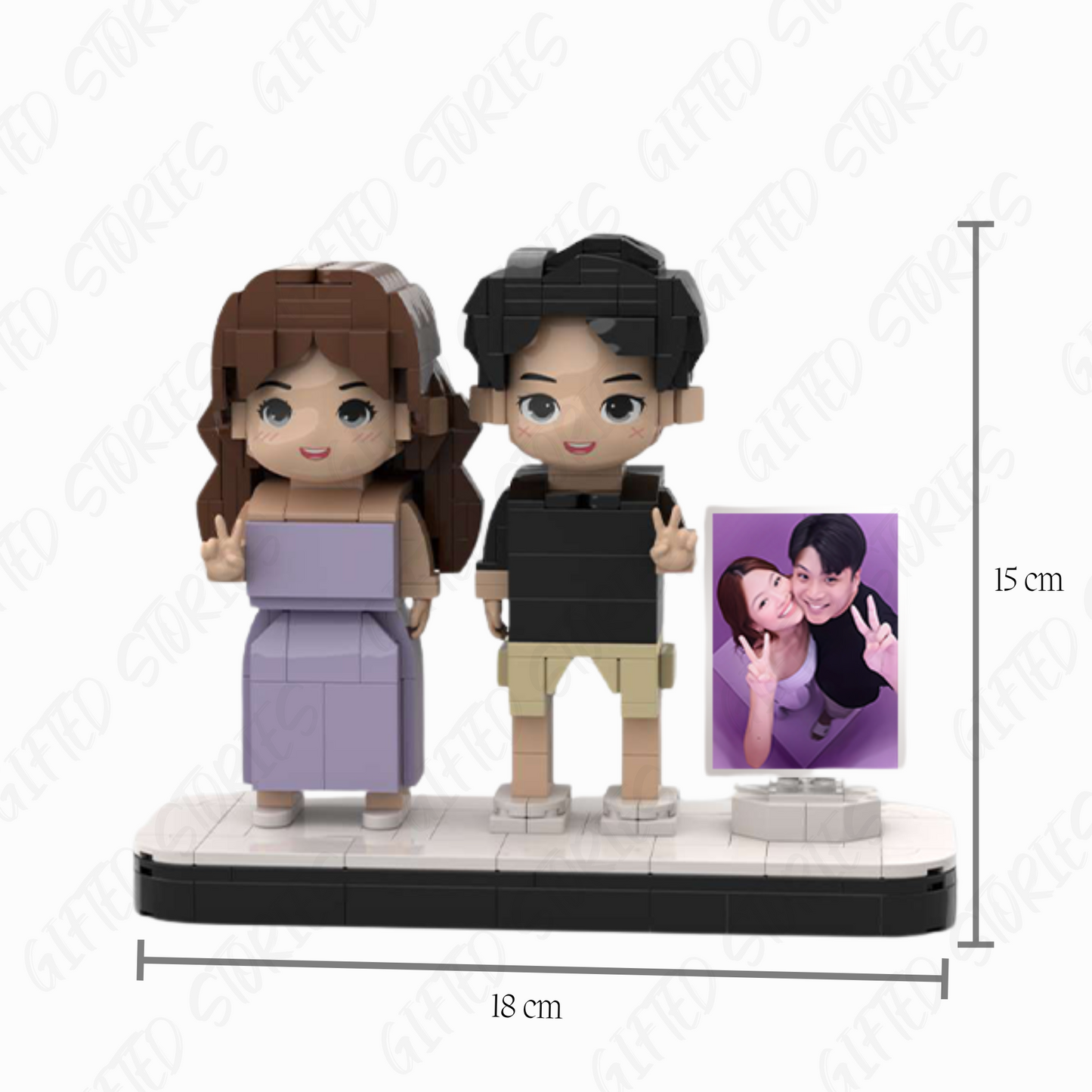 (Joyful Memories) Customised Couple Block Buddy with Photo