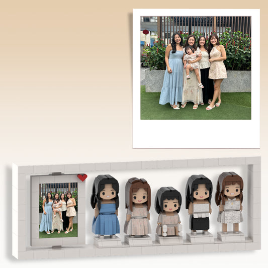 (Family and Friends) Customised Mini Blocks - 5 Person Photo Frame