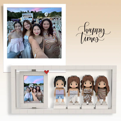 (Family and Friends) Customised Mini Blocks - White Frame with Border