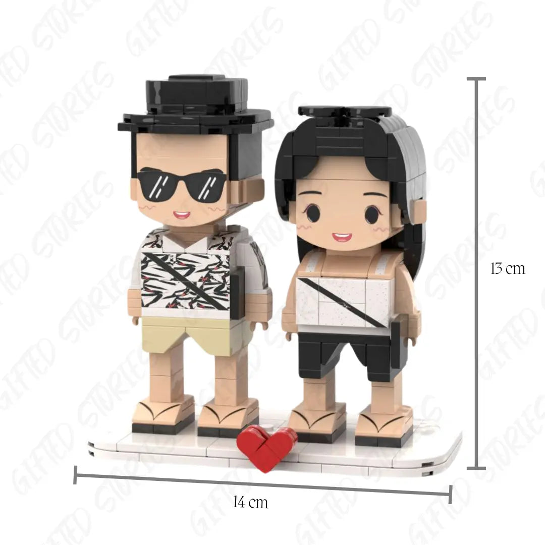 basic couple mini blocks measurement